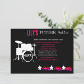 Toekomstige uitnodiging tot Baby shower van Rocker (Staand voorkant)