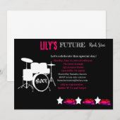 Toekomstige uitnodiging tot Baby shower van Rocker (Voorkant / Achterkant)