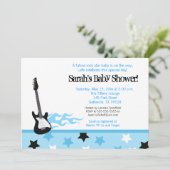 Toekomstige uitnodiging tot Baby shower van Rocker (Staand voorkant)