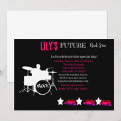 Toekomstige uitnodiging tot Baby shower van Rocker (Voorkant / Achterkant)