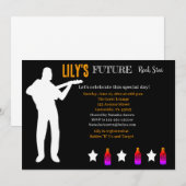 Toekomstige uitnodiging tot Baby shower van Rocker (Voorkant / Achterkant)