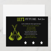 Toekomstige uitnodiging tot Baby shower van Rocker (Voorkant / Achterkant)