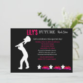 Toekomstige uitnodiging tot Baby shower van Rocker (Staand voorkant)