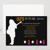 Toekomstige uitnodiging tot Baby shower van Rocker (Voorkant / Achterkant)