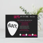 Toekomstige uitnodiging tot Baby shower van Rocker (Staand voorkant)