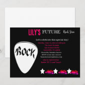 Toekomstige uitnodiging tot Baby shower van Rocker (Voorkant / Achterkant)