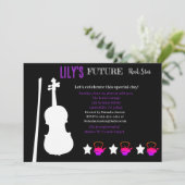 Toekomstige uitnodiging tot Baby shower van Rocker (Staand voorkant)