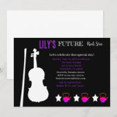 Toekomstige uitnodiging tot Baby shower van Rocker (Voorkant / Achterkant)