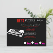 Toekomstige uitnodiging tot Baby shower van Rocker (Staand voorkant)