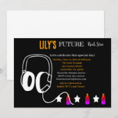 Toekomstige uitnodiging tot Baby shower van Rocker (Voorkant / Achterkant)