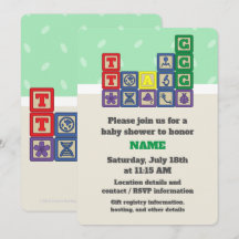 Toekomstige uitnodiging van het Baby shower van de