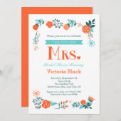 Toekomstige uitnodiging van mevrouw Floral Bridal (Voorkant / Achterkant)