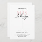 Toekomstige uitnodiging van mevrouw Simple Modern  (Voorkant / Achterkant)