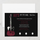 Toekomstige uitnodiging van Rocker Baby shower Red (Voorkant / Achterkant)