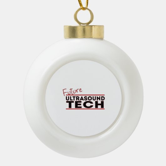 Toekomstige ultrageluidtechnologie keramische bal ornament (Voorkant)