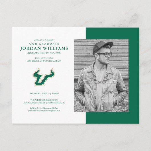 Toekomstige USF Afstuderen Aankondigingskaart (Voorkant)