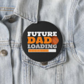 Toekomstige vader laden basketbal Baby shower Butt Ronde Button 4,0 Cm (In situ)