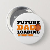 Toekomstige vader laden basketbal Baby shower Butt Ronde Button 7,6 Cm (Voorkant /achterkant)