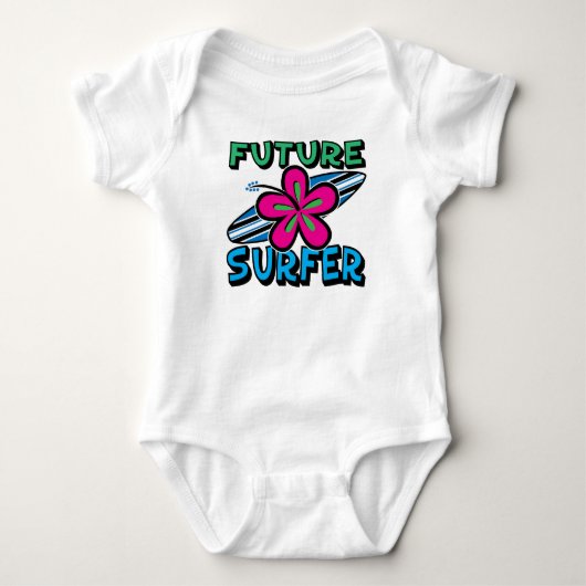 TOEKOMSTIGE VERKORTING HIBISCUS Baby Bodysuit craw (Voorkant)