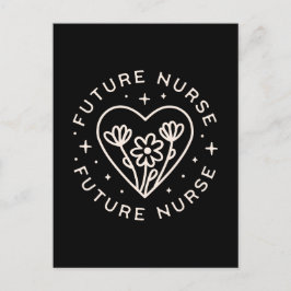Toekomstige verpleegkundige affirmaties floral quo briefkaart
