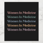 Toekomstige verpleegkundige, gemene vrouw in de ge wijn etiket (Enkel label)