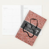Toekomstige verpleegkundige Medische Caduceus Roze Planner (Display)