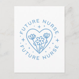 Toekomstige verpleegkundige studentmotivatie blauw briefkaart