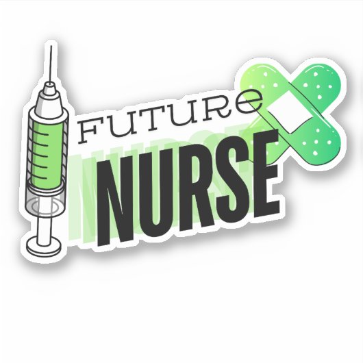 Toekomstige Verpleegkundige Waterdicht Sticker (Voorkant)