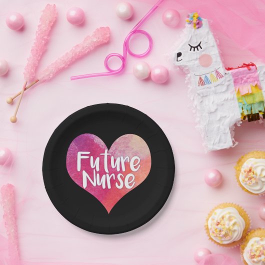 Toekomstige verpleegkundigen Waterverf Papieren Bordje (Feest)