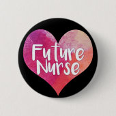 Toekomstige verpleegkundigen Waterverf Ronde Button 5,7 Cm (Voorkant)