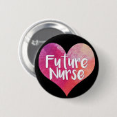 Toekomstige verpleegkundigen Waterverf Ronde Button 5,7 Cm (Voorkant /achterkant)