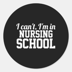 Toekomstige verpleegschool ronde sticker