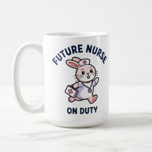 Toekomstige Verpleegster Aan Het Werk Cute Konijn Koffiemok