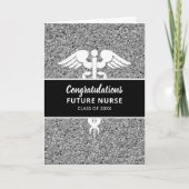 Toekomstige verpleegster Afstuderen medische zwart Kaart (Voorkant)
