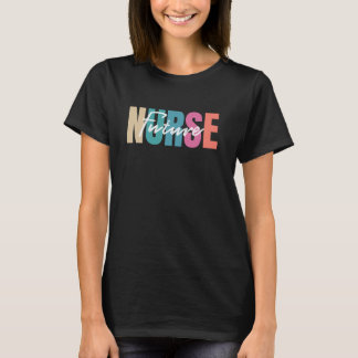Toekomstige verpleegster Kleurrijke Inspirerende V T-shirt