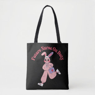 Toekomstige verpleegster op de werkvloer Knuffelko Tote Bag