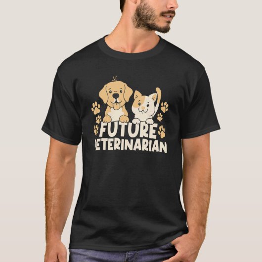 Toekomstige veterinair assistent Tech Ani T-shirt (Voorkant)