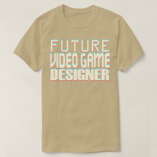 Toekomstige videogame-ontwerper t-shirt (Design voorkant)