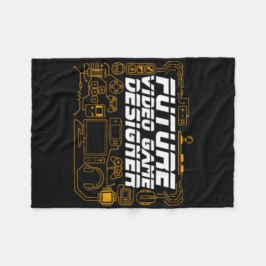 Toekomstige videospelontwerper Programmer Codering Fleece Deken (Voorkant (Horizontaal))