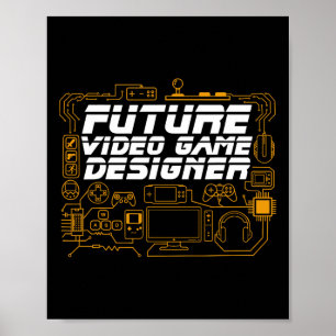 Toekomstige videospelontwerper Programmer Codering Poster