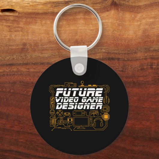 Toekomstige videospelontwerper Programmer Codering Sleutelhanger (Voorkant)