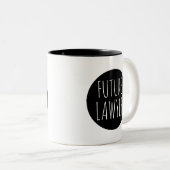 Toekomstige viering van de advocaat // loopbaancar tweekleurige koffiemok (Voorkant rechts)