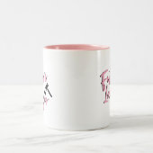 Toekomstige viering van de advocaat // loopbaancar tweekleurige koffiemok (Center)