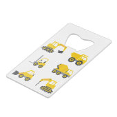 Toekomstige voertuigen voor de bouw van graafmachi creditkaart flessenopener (Achterkant Gekanteld)