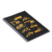 Toekomstige voertuigen voor de bouw van graafmachi notitieboek (Rechterzijde)