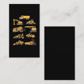 Toekomstige voertuigen voor de bouw van graafmachi visitekaartje (Voorkant / Achterkant)