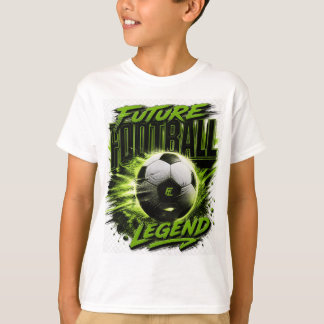 Toekomstige Voetballegende Neon Groene Voetbal T-S T-shirt