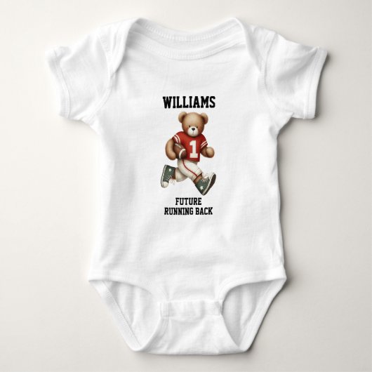 Toekomstige Voetbalspeler Teddydbeer Romper (Voorkant)