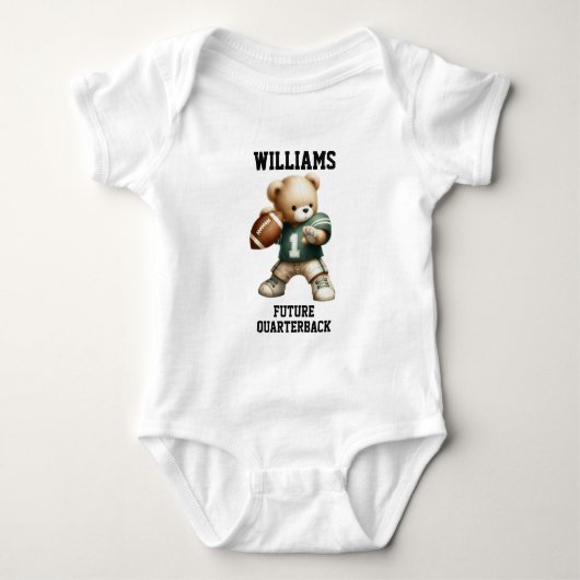 Toekomstige Voetbalspeler Teddydbeer Romper (Voorkant)