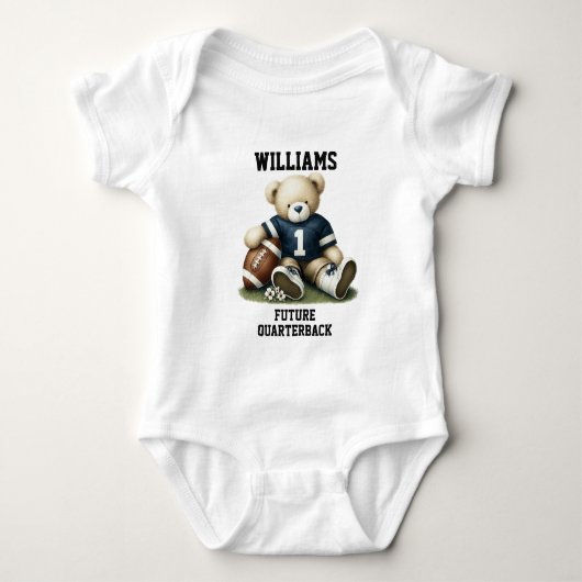 Toekomstige Voetbalspeler Teddydbeer Romper (Voorkant)